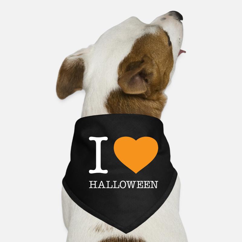 I Love Halloween Dog Bandana