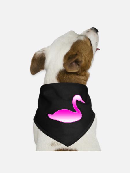 swan - Dog Bandana - black - Front
