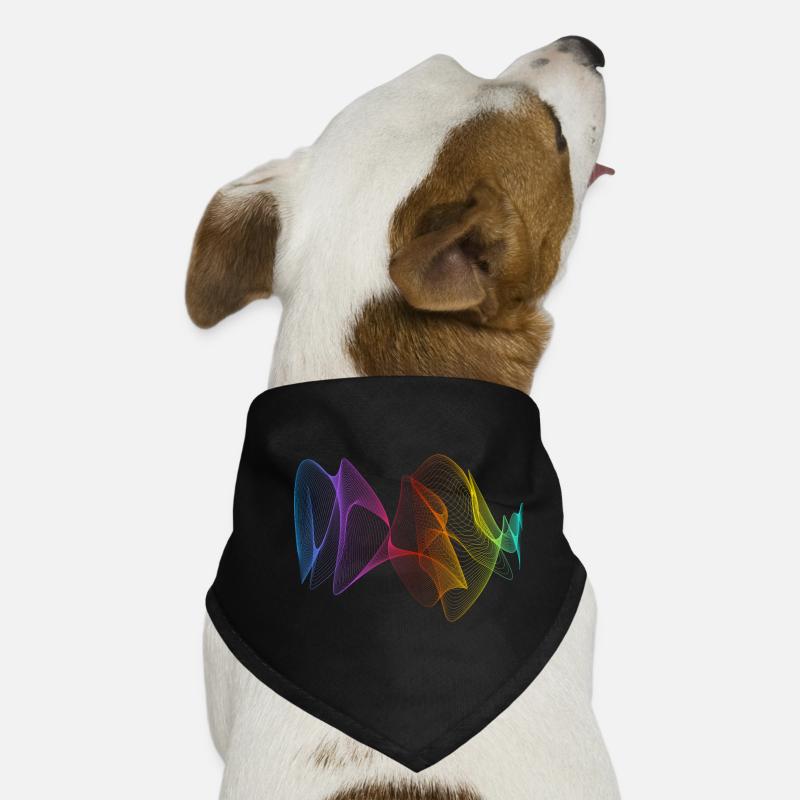 Lignes abstraites Design 01 - Bandana pour chien - noir