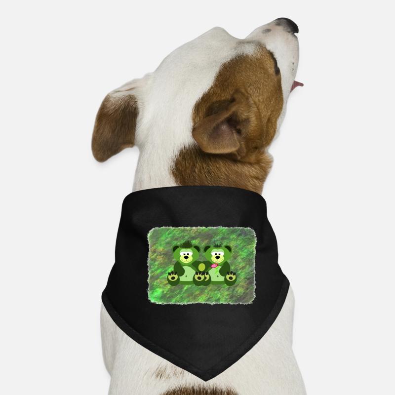 Moosbären - Hunde-Bandana - Schwarz