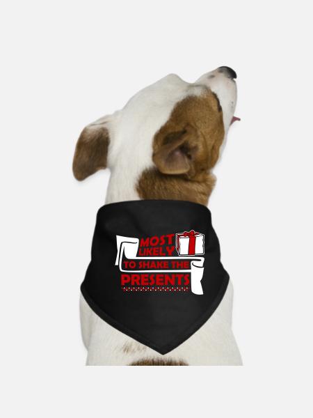 Le plus susceptible de secouer les cadeaux Noël Fun - Bandana pour chien - noir - Devant