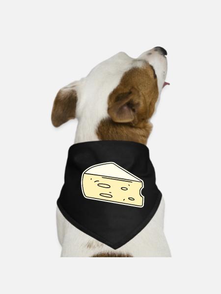 Humor brie cheese - Dog Bandana - black - Front