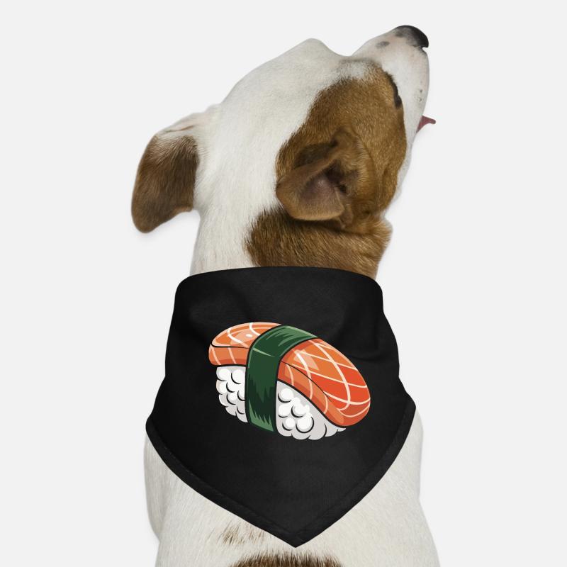 Sushi nigiri avec ruban vert Bandana pour chien