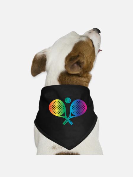 Padel Sport - Hunde-Bandana - Schwarz - Vorne