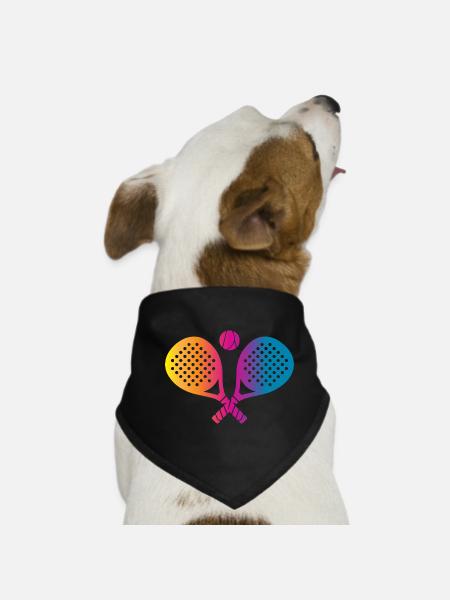 Padel Sport - Hunde-Bandana - Schwarz - Vorne