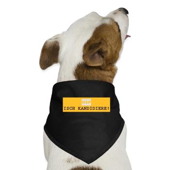 HSP_Isch kandidiere - Hunde-Bandana - Schwarz - Vorne