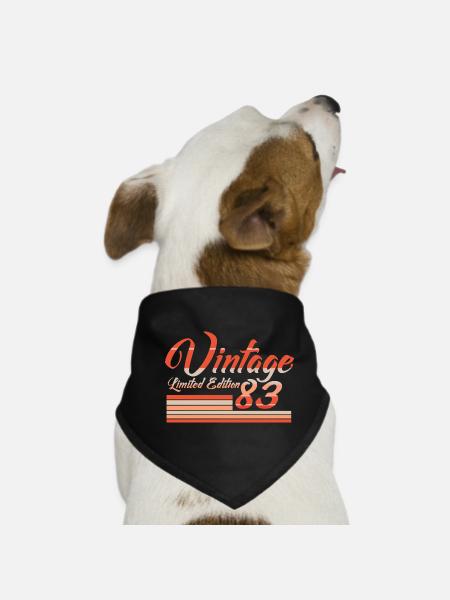 Vintage 1983 Limited Edition - Dog Bandana - black