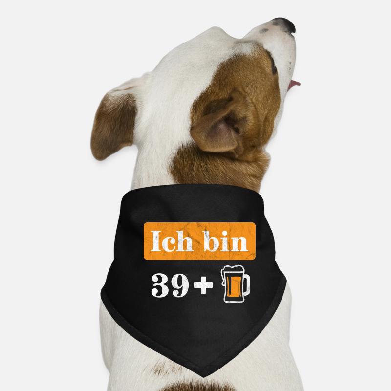 Ich bin 39 plus Bier 40. Geburtstag Hunde-Bandana