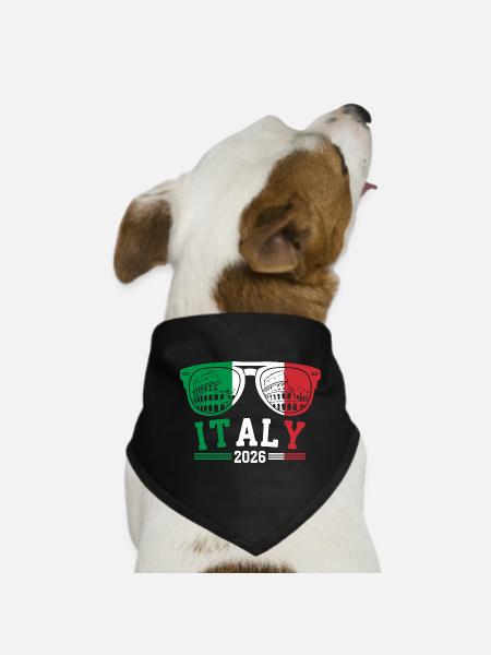 Italy 2026 Rome Colosseum Sunglasses - Dog Bandana - black - Front
