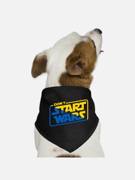 Support Ukraine I stand with Ukraine no war - Dog Bandana - black - Front