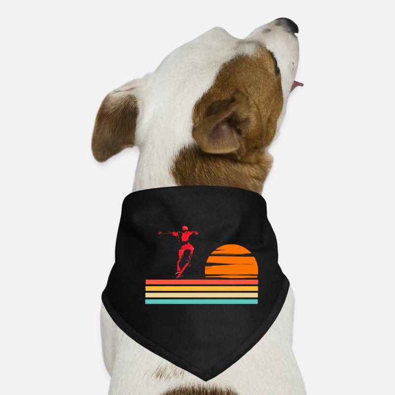 Skateboard Cool Skater Boy Sunset Bandana pour chien