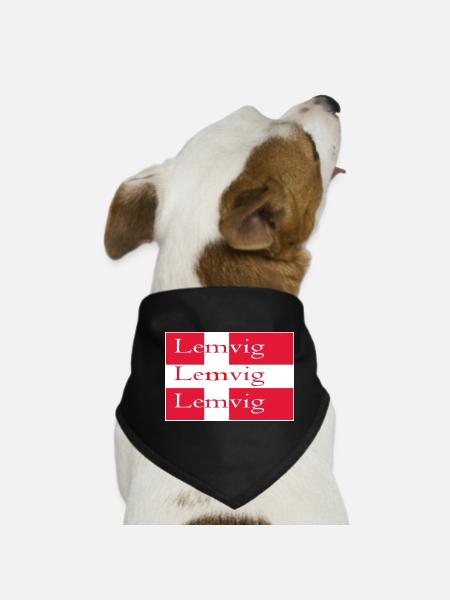 Lemvig Flag - Dog Bandana - black - Front
