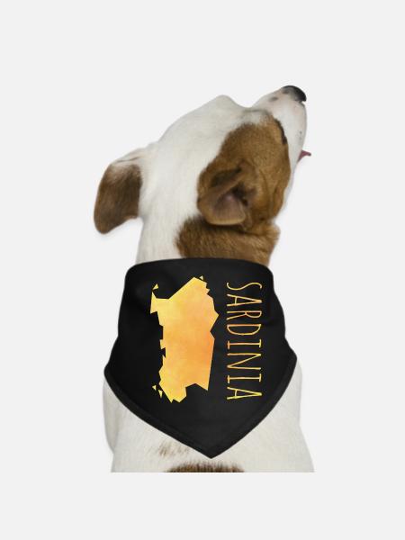 sardinia - Dog Bandana - black - Front