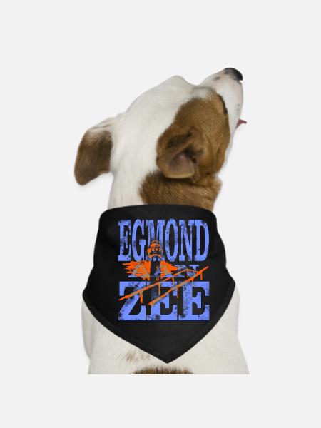 Egmond aan Zee - Hunde-Bandana - Schwarz - Vorne
