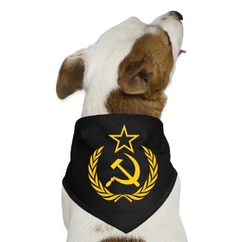 Kommunismus Sozialismus Sowjetunion Design - Hunde-Bandana - Schwarz - Vorne