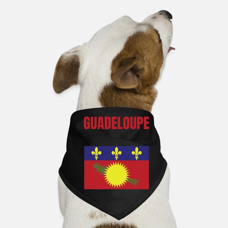 T-shirt drapeau Guadeloupe Antilles Bandana pour chien