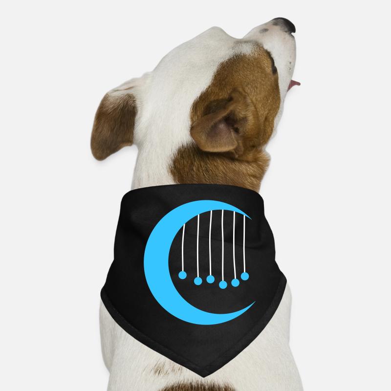 Blauer Mond mit Windspiel Hunde-Bandana