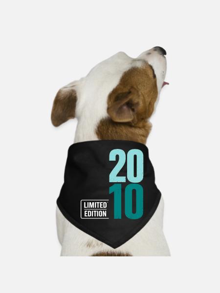 2010 Original 16 Geburtstag Legende 16 Jahre - Hunde-Bandana - Schwarz - Vorne