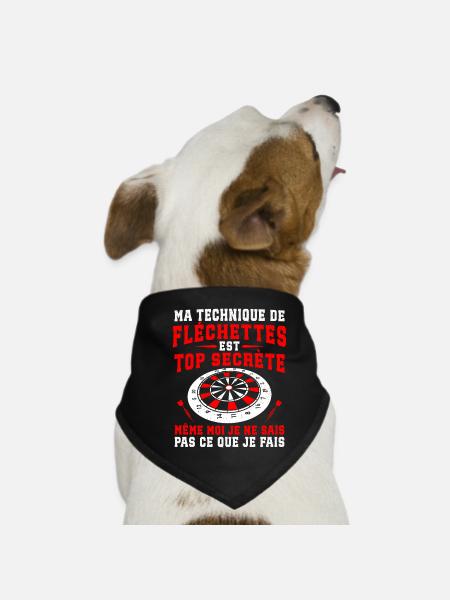 ma technique de fléchettes  - Bandana pour chien - noir - Devant