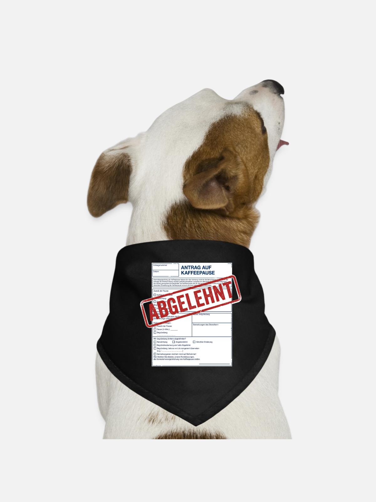 Kaffeepause - Hunde-Bandana - Schwarz - Vorne