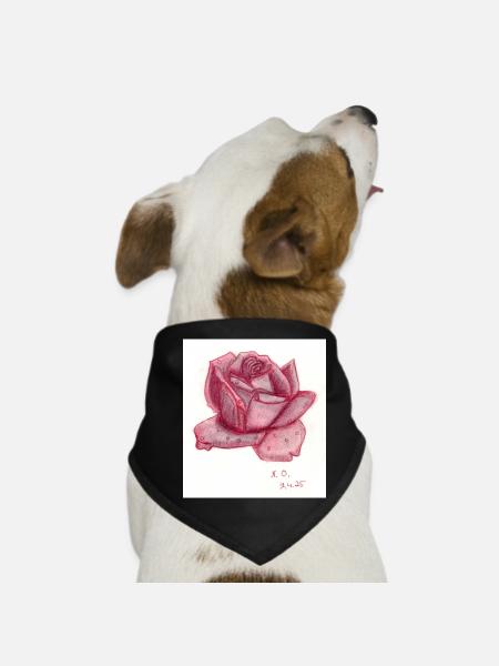 Rose - Bandana pour chien - noir - Devant