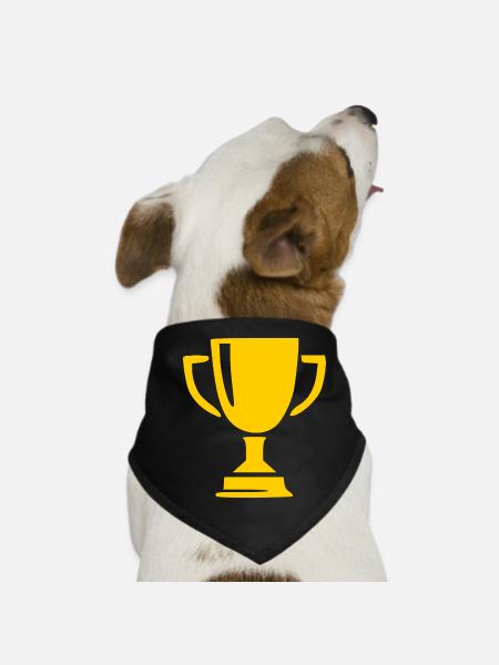 Champion de la victoire en coupe Sportif - Bandana pour chien - noir - Devant