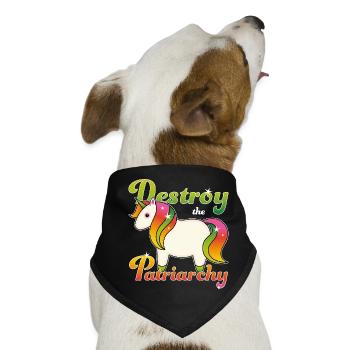 Destroy the Patriarchy - Hunde-Bandana - Schwarz - Vorne