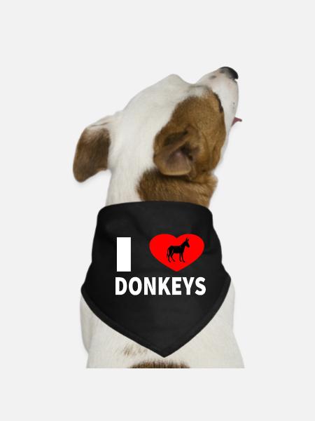 âne - Bandana pour chien - noir - Devant