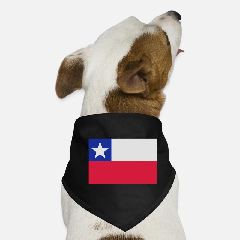 Chilenische Flagge Stylisiert Hunde-Bandana