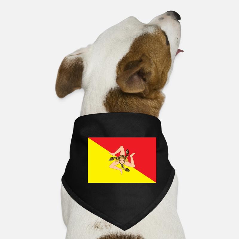 drapeau d’autocollant de l’autocollant de sicile drapeau Sicile Bandana pour chien