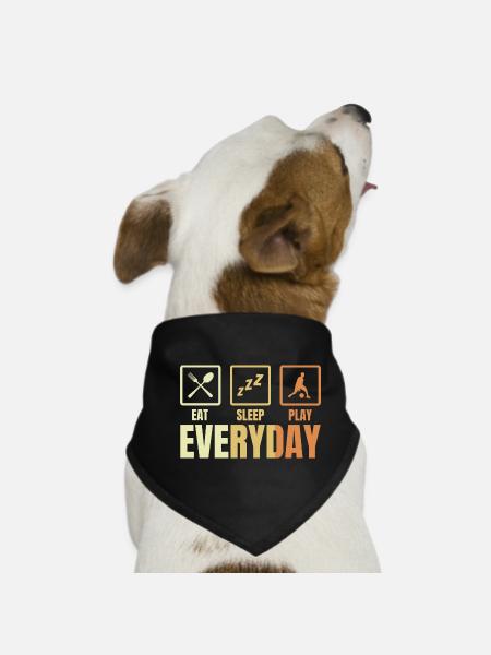 Basketball players Daily schedule - Dog Bandana - black - Front