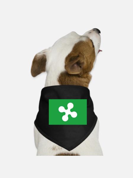 Lombardie Italie - Bandana pour chien - noir - Devant