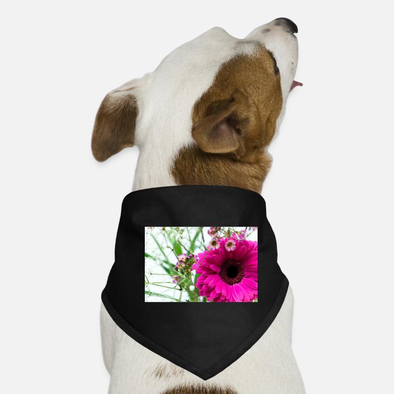 Pink Gerbera Blossom Floral Pattern Dog Bandana