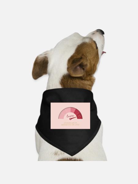 Measure Life in Moments of Love - Dog Bandana - black - Front