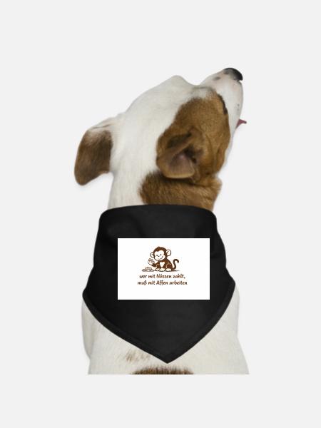 Arbeiteraffe_mit_Erdnuessen - Dog Bandana - black - Front