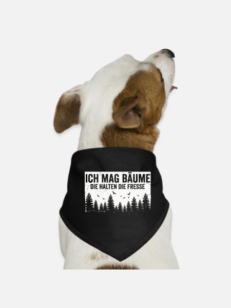 Funny Saying Trees Forest Rest Statement - Dog Bandana - black - Front