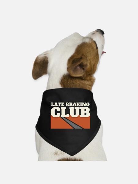 Track Day Brake Dust Hpde Track Car Autocross - Dog Bandana - black - Front