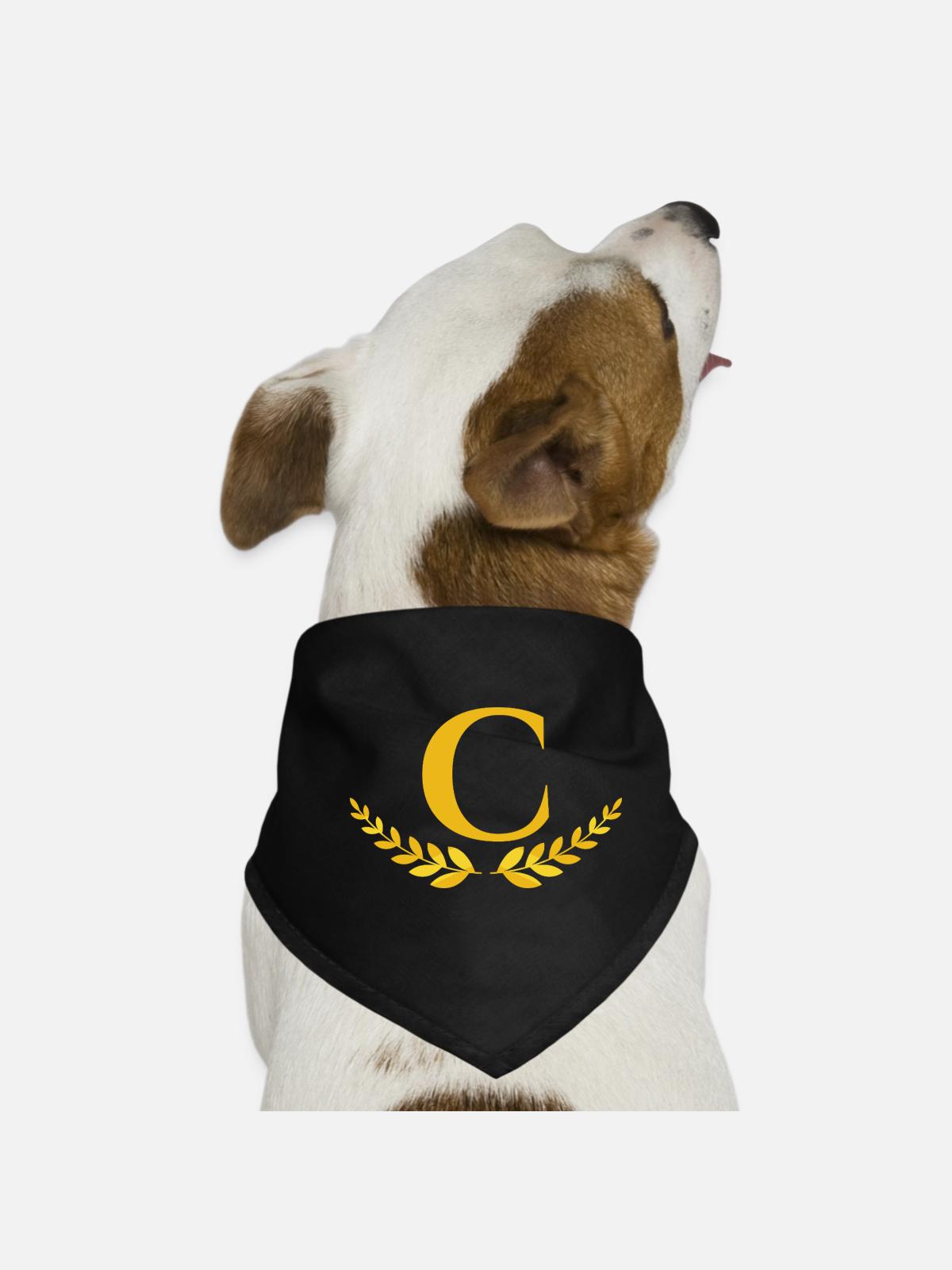 C - Hunde-Bandana - Schwarz - Vorne