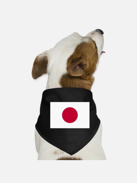 Japan Nippon Nihon JAPANISCHE Asia Sport FAN - Hunde-Bandana - Schwarz - Vorne