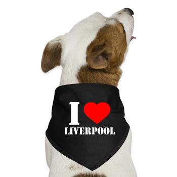 Liverpool - Hunde-Bandana - Schwarz - Vorne
