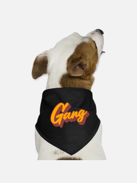 engrenage - Bandana pour chien - noir - Devant