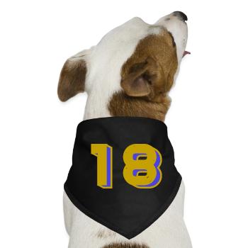 18. 18 JAHRE ALT. 18. JAHRESTAG. 18. GEBURTSTAG. - Hunde-Bandana - Schwarz - Vorne