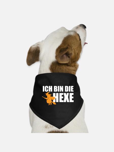 I'm the Witch Funny Carnival Partner Costume - Dog Bandana - black - Front