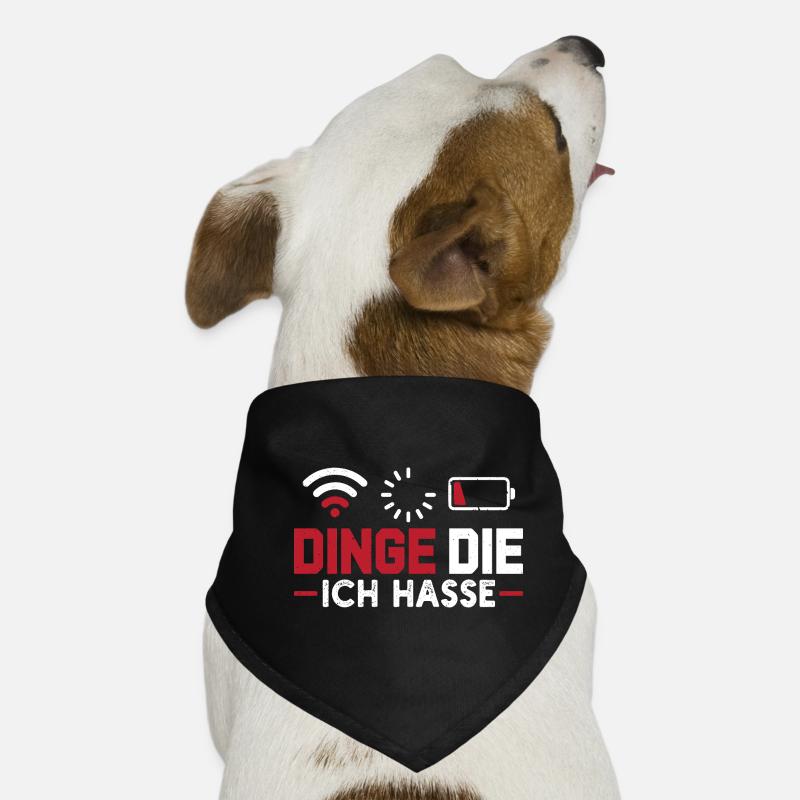 Nerd Computer THINGS I HATE FUNNY Dog Bandana