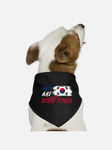 We are South Korea - Dog Bandana - black - Front
