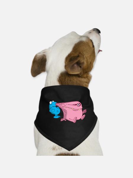 Monstre aspirateur d'énergie - Bandana pour chien - noir - Devant