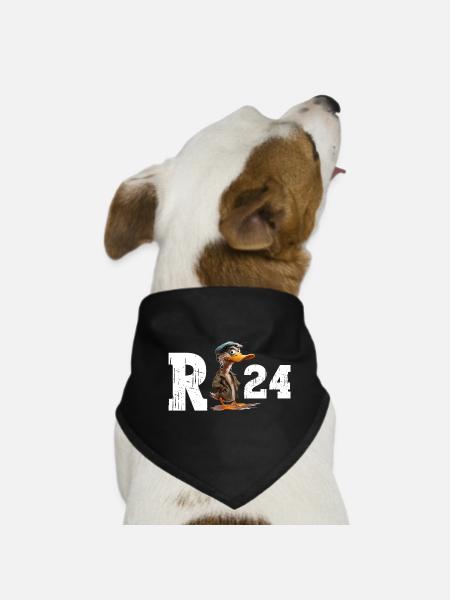 Rente 2024 Ente Rentner Rentnerin Ruhestand Lustig - Hunde-Bandana - Schwarz