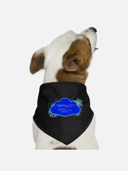 LetItSnow(); - Hunde-Bandana - Schwarz - Vorne