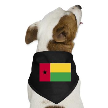 Guinea Bissau National Flagge - Hunde-Bandana - Schwarz - Vorne