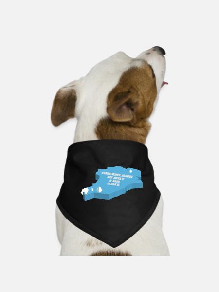 Le Groenland n’est pas à vendre (édition 3D) - Bandana pour chien - noir - Devant